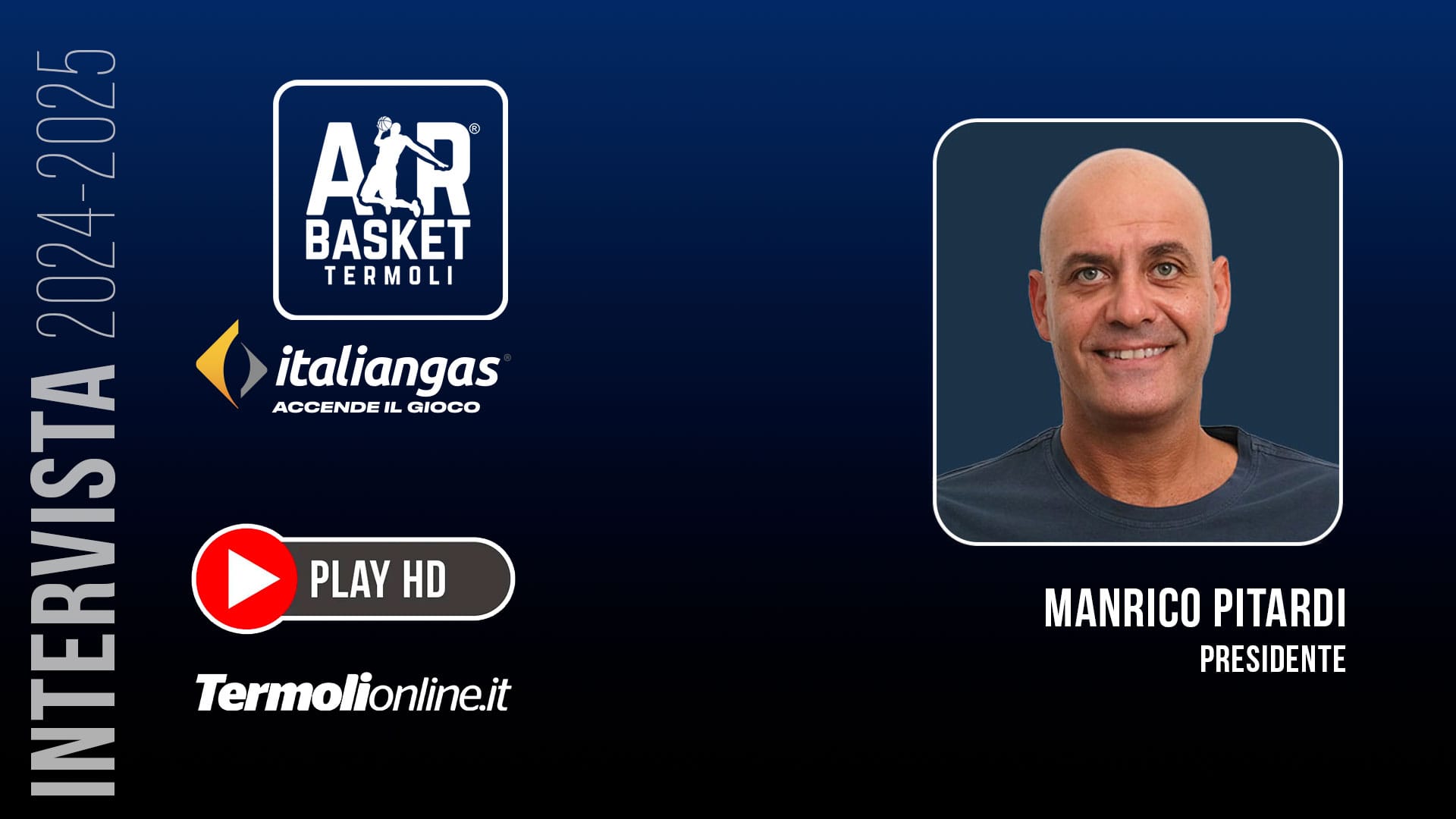 DEBUTTO VINCENTE AIR BASKET ITALIANGAS TERMOLI L'EMOZIONE DEL PRESIDENTE MANRICO PITARDI
